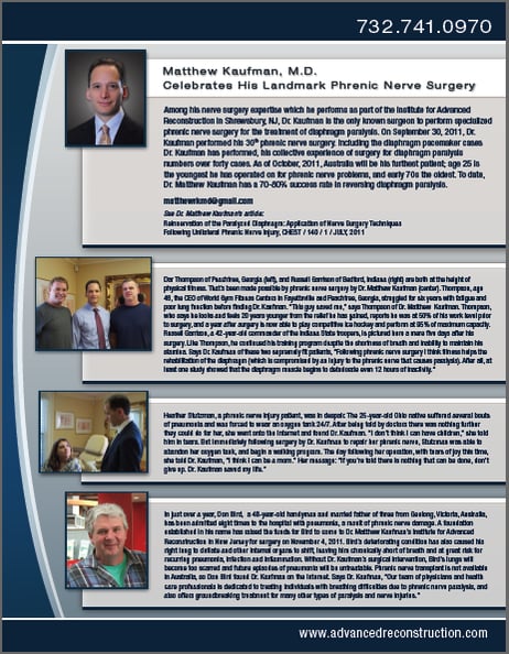 Dr. Matthew Kaufman's Phrenic Nerve Article