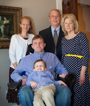 Andrew Brown and his family